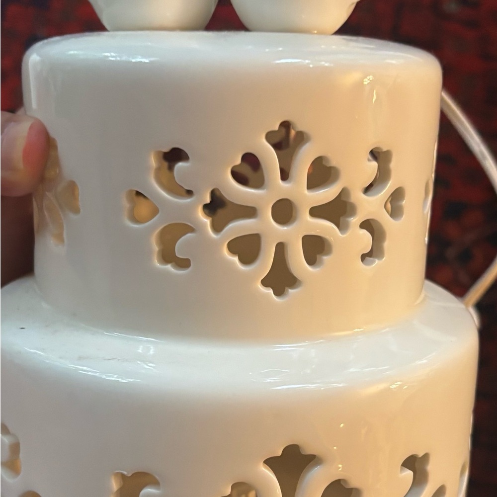 Ceramic Bird Cake Topper - White - Picture 5 of 7